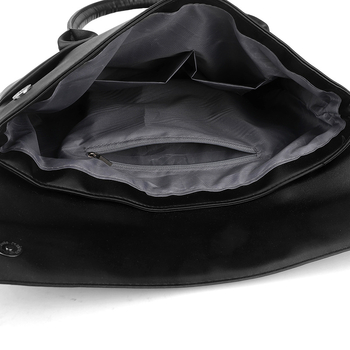 Ανδρική επαγγελματική τσάντα φορητού υπολογιστή από PU, μονόχρωμη, επένδυση πολυεστέρα, αδιάβροχη, ελαφριά