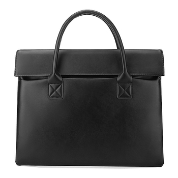 Ανδρική επαγγελματική τσάντα φορητού υπολογιστή από PU, μονόχρωμη, επένδυση πολυεστέρα, αδιάβροχη, ελαφριά