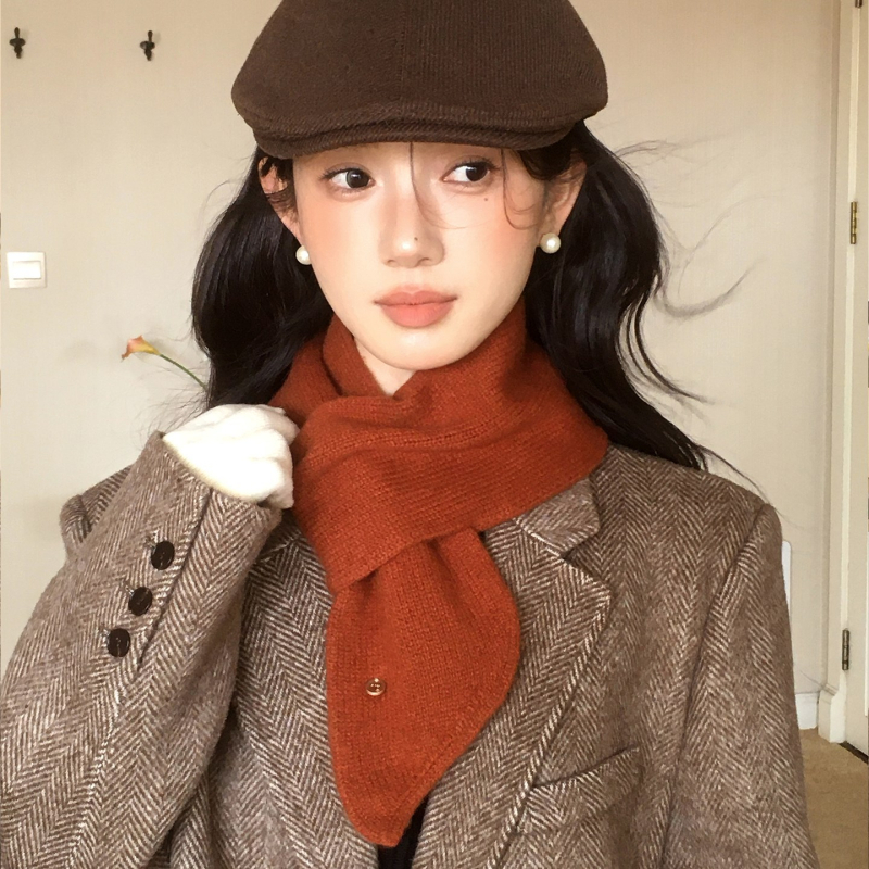 Плетен шал за врата - овча вълна, warp knitting, запазва топлината, зима, стил: универсален и елегантен