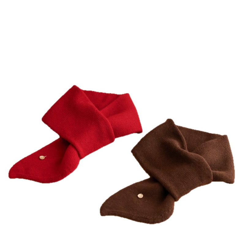 Плетен шал за врата - овча вълна, warp knitting, запазва топлината, зима, стил: универсален и елегантен