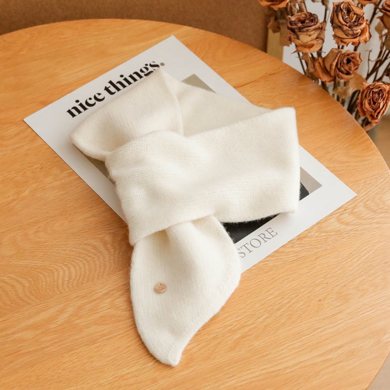 Плетен шал за врата - овча вълна, warp knitting, запазва топлината, зима, стил: универсален и елегантен