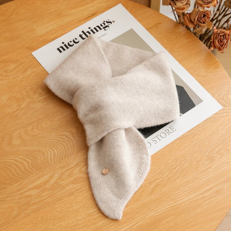 Плетен шал за врата - овча вълна, warp knitting, запазва топлината, зима, стил: универсален и елегантен