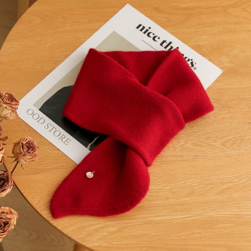 Плетен шал за врата - овча вълна, warp knitting, запазва топлината, зима, стил: универсален и елегантен