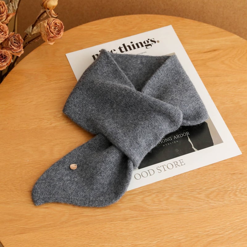 Плетен шал за врата - овча вълна, warp knitting, запазва топлината, зима, стил: универсален и елегантен