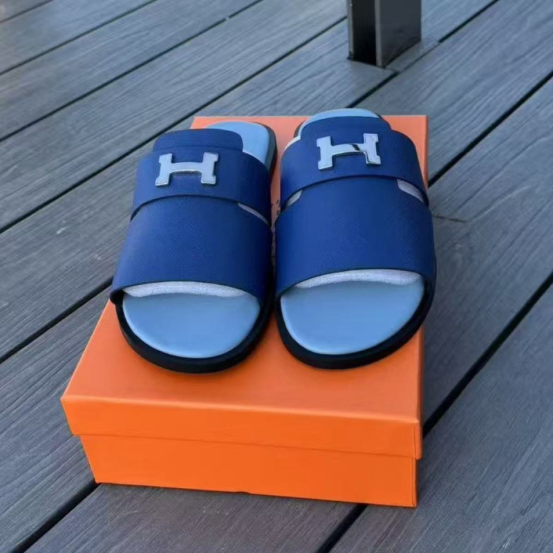 Muške slide sandale, korejska verzija i europski stil, gumena potplata, slip-on, proljeće 2025