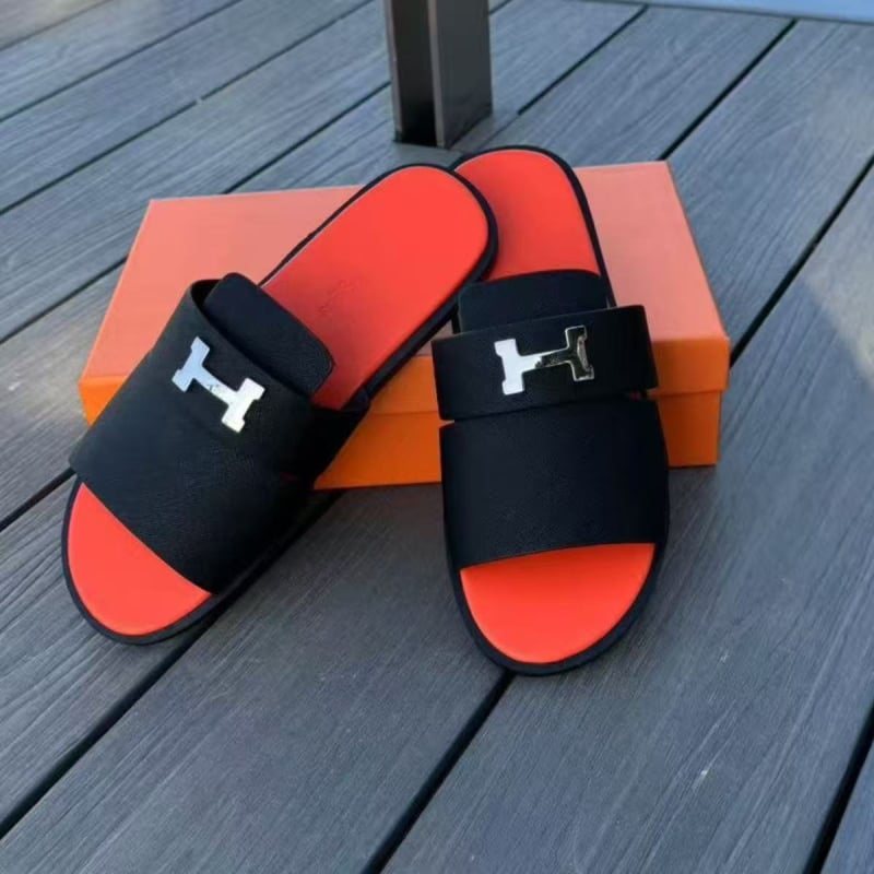 Muške slide sandale, korejska verzija i europski stil, gumena potplata, slip-on, proljeće 2025