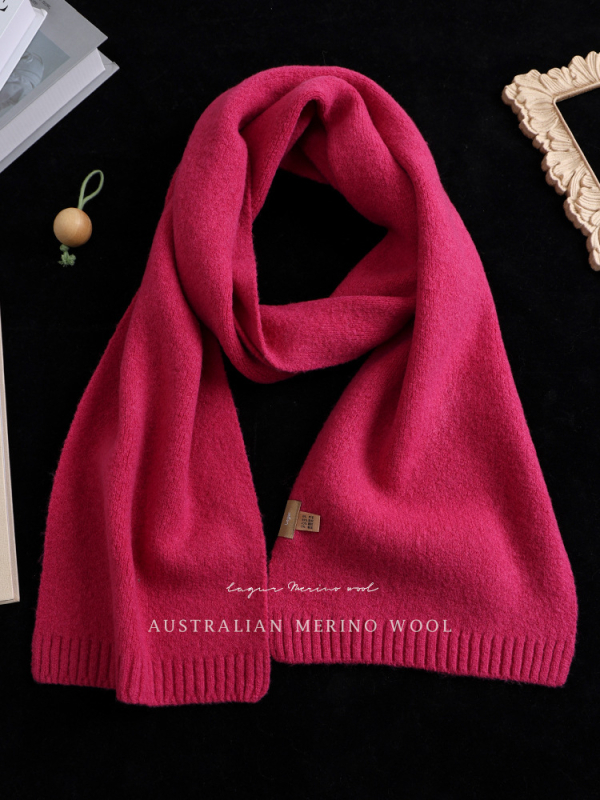 Gyapjúkeverék sál, koreai stílusú, hosszított hosszúságú, melegen tart télen, 61–70% gyapjú, poliészter