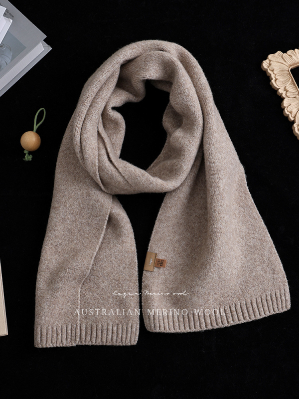 Gyapjúkeverék sál, koreai stílusú, hosszított hosszúságú, melegen tart télen, 61–70% gyapjú, poliészter