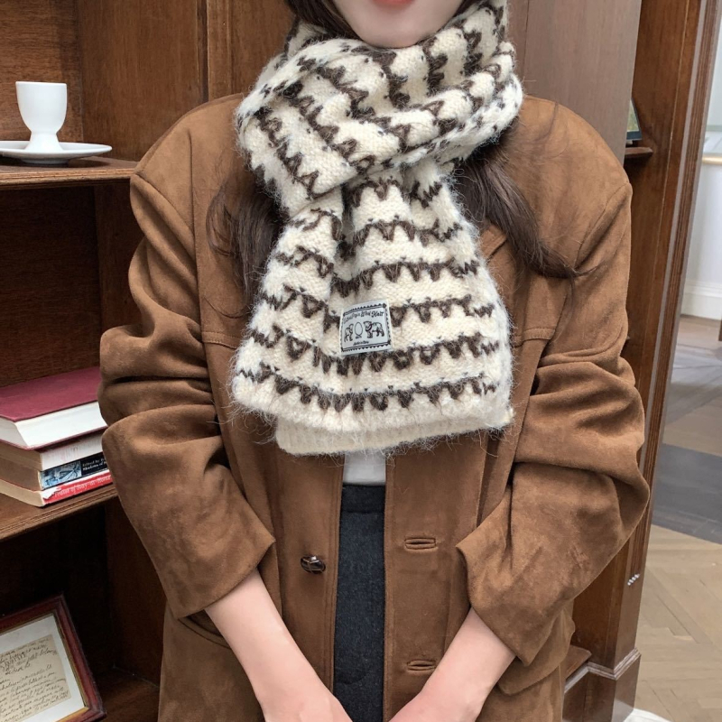 Šal od vunene smjese - Warp-knitted, održava toplinu, zima, svjež i sladak stil