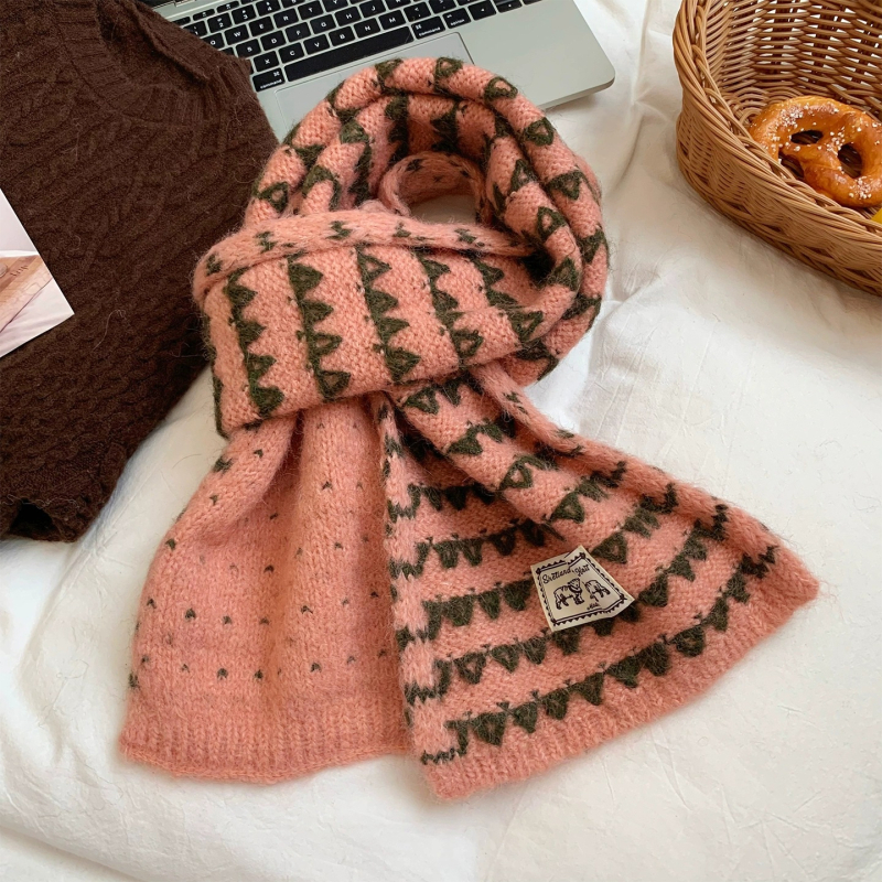 Šal od vunene smjese - Warp-knitted, održava toplinu, zima, svjež i sladak stil