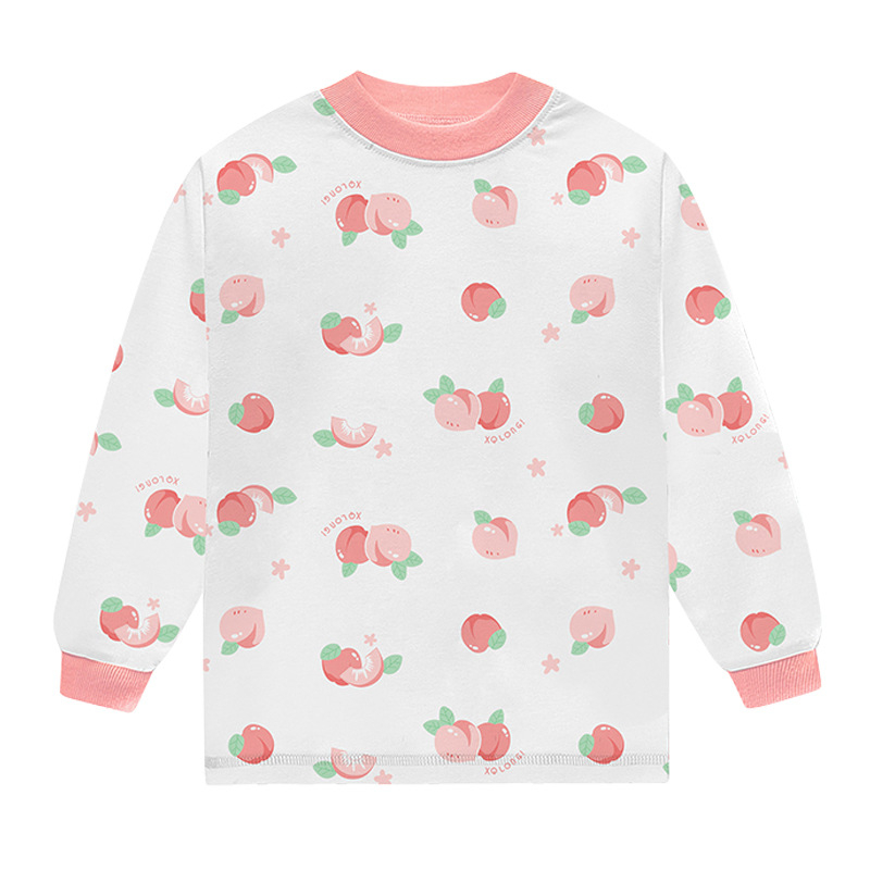 Σετ παιδικά βαμβακερά θερμικά εσώρουχα, unisex, με μεσαίο γιακά, χωρίς κουκούλα, 100% βαμβάκι, ελαφρύ για άνοιξη και φθινόπωρο