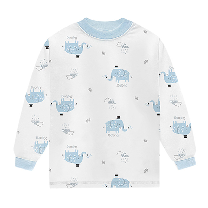 Σετ παιδικά βαμβακερά θερμικά εσώρουχα, unisex, με μεσαίο γιακά, χωρίς κουκούλα, 100% βαμβάκι, ελαφρύ για άνοιξη και φθινόπωρο