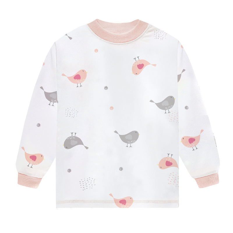 Σετ παιδικά βαμβακερά θερμικά εσώρουχα, unisex, με μεσαίο γιακά, χωρίς κουκούλα, 100% βαμβάκι, ελαφρύ για άνοιξη και φθινόπωρο