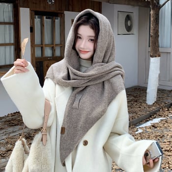 Ženski vuneni trokutasti šal, warp knitting tkanje, održava toplinu zimi, svestran stil