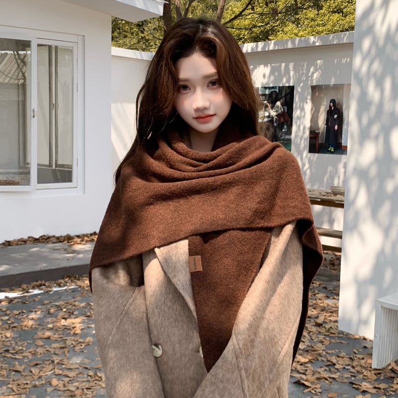 Ženski vuneni trokutasti šal, warp knitting tkanje, održava toplinu zimi, svestran stil