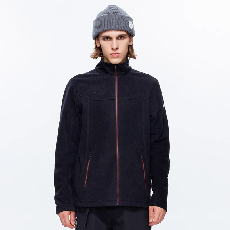 Унисекс поларен кардиган с вътрешна поларена подплата, топъл зимен слой за ски, колоездене и туризъм