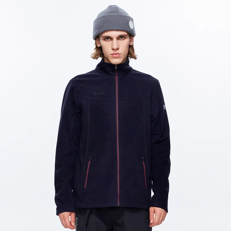 Унисекс поларен кардиган с вътрешна поларена подплата, топъл зимен слой за ски, колоездене и туризъм