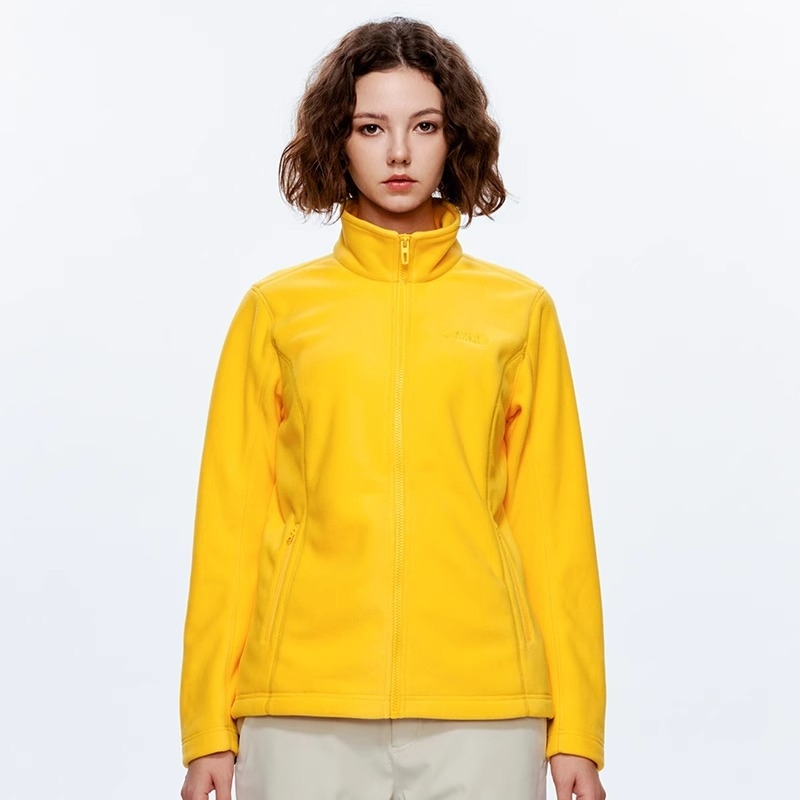 Унисекс поларен кардиган с вътрешна поларена подплата, топъл зимен слой за ски, колоездене и туризъм