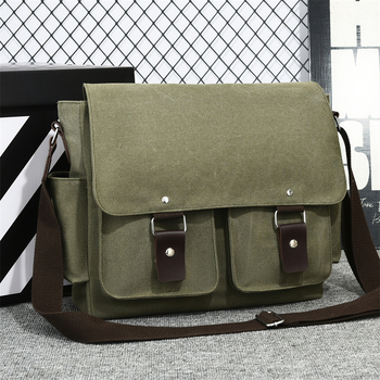 Muška platnena torbica za rame – poslovni putnik, vodootporna, podstava od poliestera, crossbody, casual putovanja