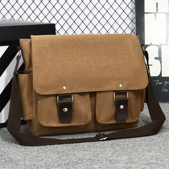 Muška platnena torbica za rame – poslovni putnik, vodootporna, podstava od poliestera, crossbody, casual putovanja