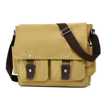 Muška platnena torbica za rame – poslovni putnik, vodootporna, podstava od poliestera, crossbody, casual putovanja