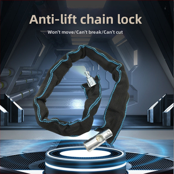 Lopás elleni kerékpárlánc zár – hordozható, vastagított és hosszabb lánc, elektromos és hegyi kerékpárokhoz