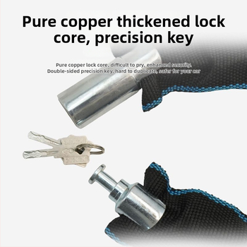 Lopás elleni kerékpárlánc zár – hordozható, vastagított és hosszabb lánc, elektromos és hegyi kerékpárokhoz