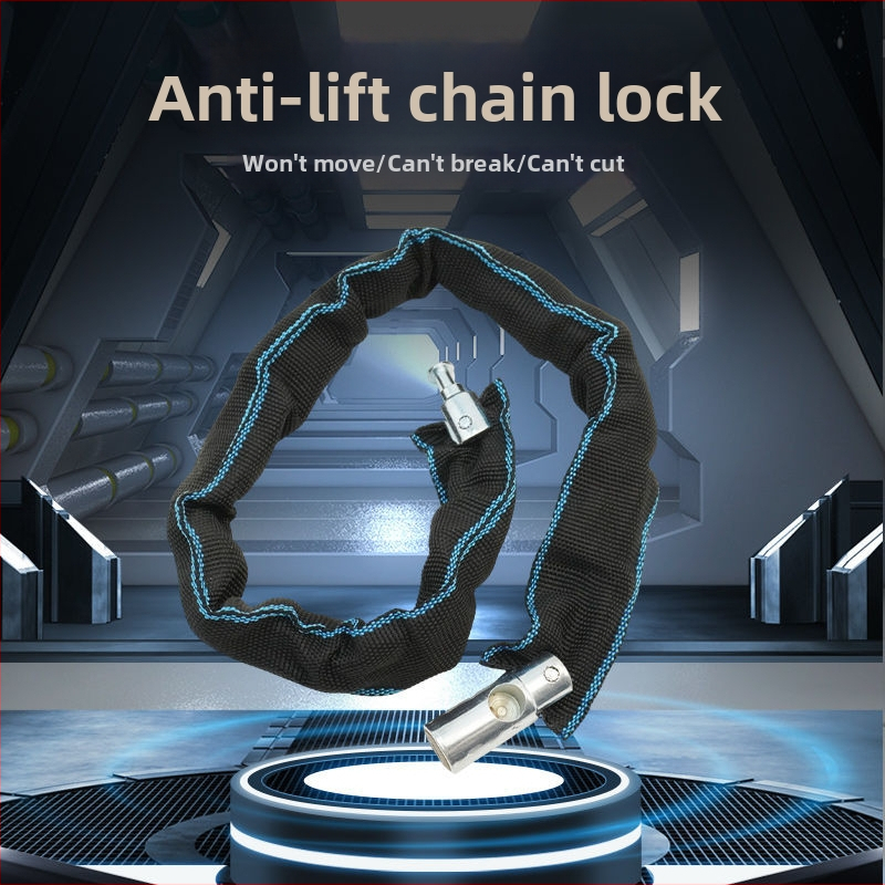 Lopás elleni kerékpárlánc zár – hordozható, vastagított és hosszabb lánc, elektromos és hegyi kerékpárokhoz