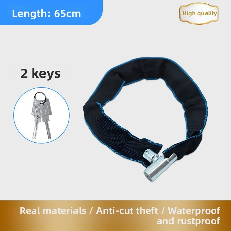 Lopás elleni kerékpárlánc zár – hordozható, vastagított és hosszabb lánc, elektromos és hegyi kerékpárokhoz