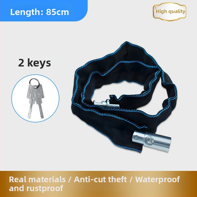 Lopás elleni kerékpárlánc zár – hordozható, vastagított és hosszabb lánc, elektromos és hegyi kerékpárokhoz