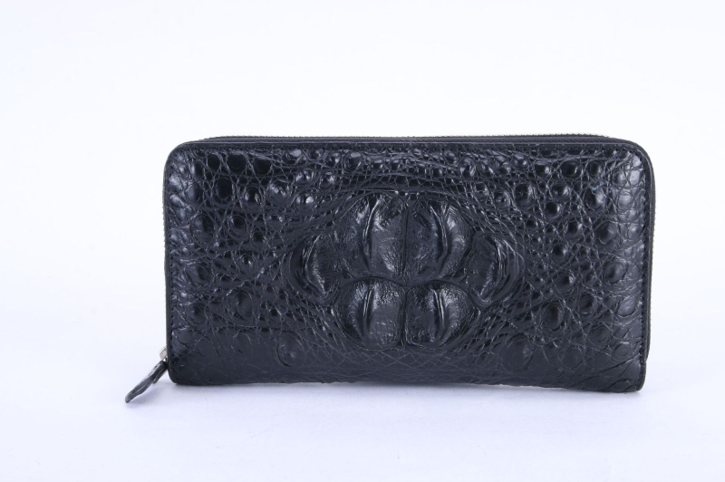 Muški clutch od kože krokodila, duga torbica od prave kože za poslovni stil, otporna na habanje, jednobojna unutarnja podstava