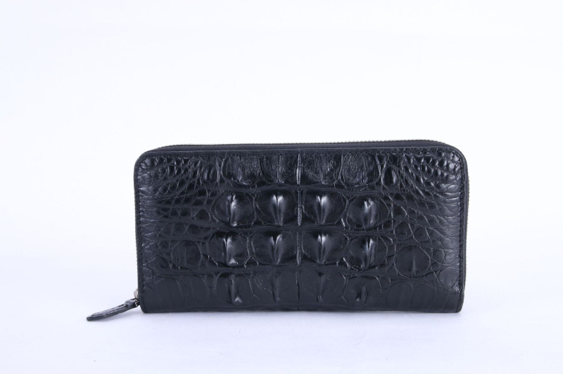 Muški clutch od kože krokodila, duga torbica od prave kože za poslovni stil, otporna na habanje, jednobojna unutarnja podstava