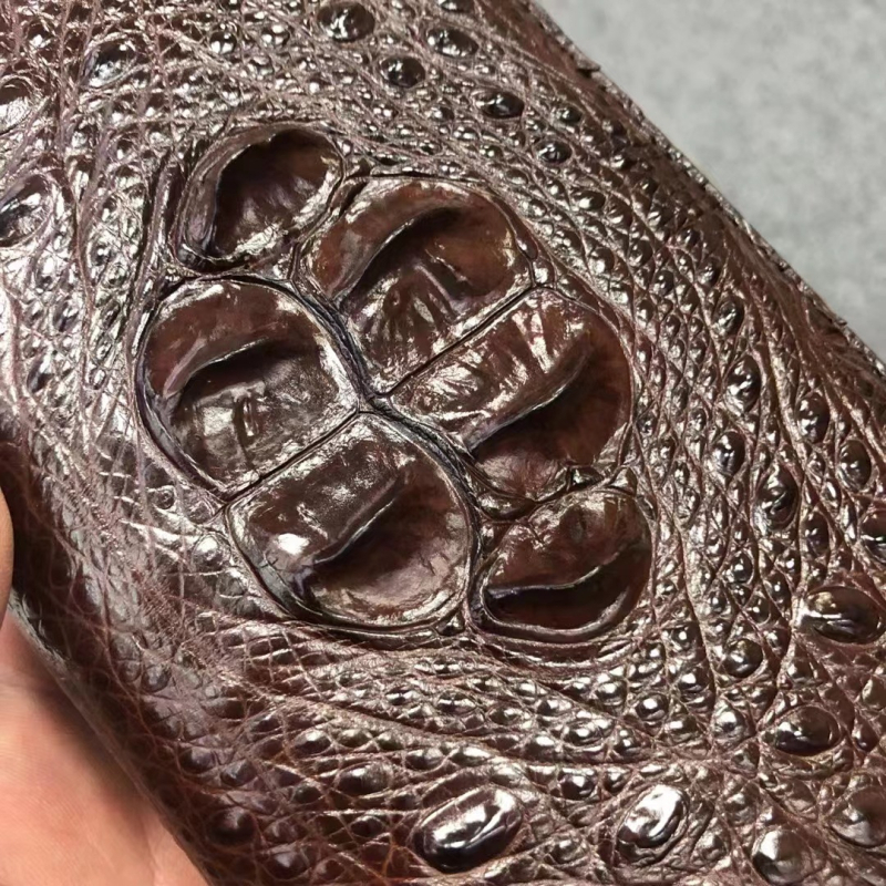 Muški clutch od kože krokodila, duga torbica od prave kože za poslovni stil, otporna na habanje, jednobojna unutarnja podstava