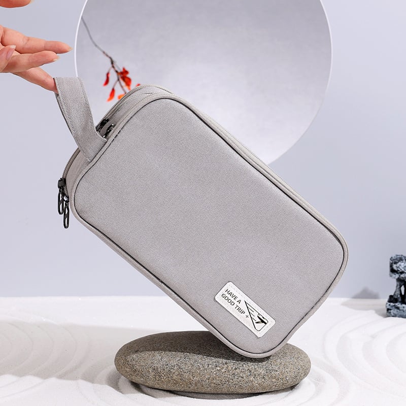 Geantă de toaletă pentru bărbați, cu separare uscat–umed, capacitate mare, din poliester, Guangyun