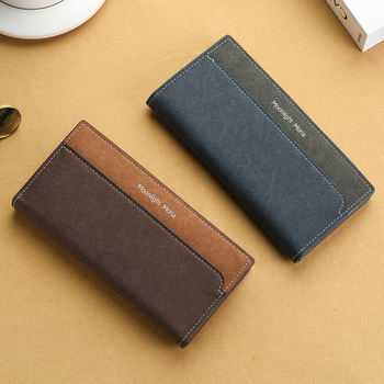 Moonlight moria Portofel bărbați lung – Material PU, Ultra-ușor, Capacitate mare, Mai multe compartimente pentru carduri, Stil urban minimalist