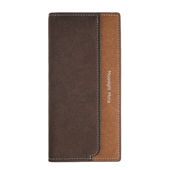 Moonlight moria Portofel bărbați lung – Material PU, Ultra-ușor, Capacitate mare, Mai multe compartimente pentru carduri, Stil urban minimalist