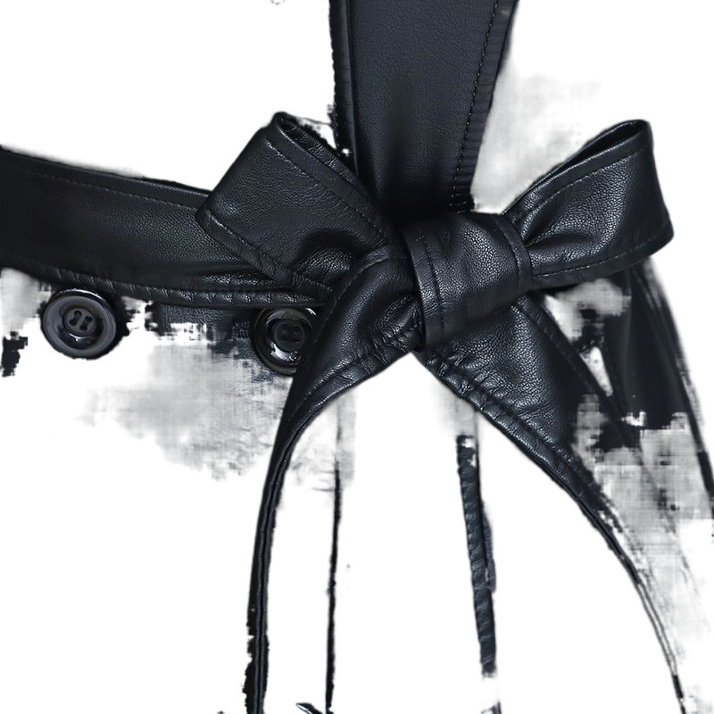 Palton lung din piele de miel, cu guler din blană de vulpe, stil coreean, lungime peste genunchi, căptușit cu fleece