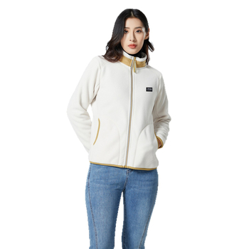 Uniszex fleece kardigán álló gallérral, keverék anyagú szálakból, 100% pehelytöltet, poliészter bélés