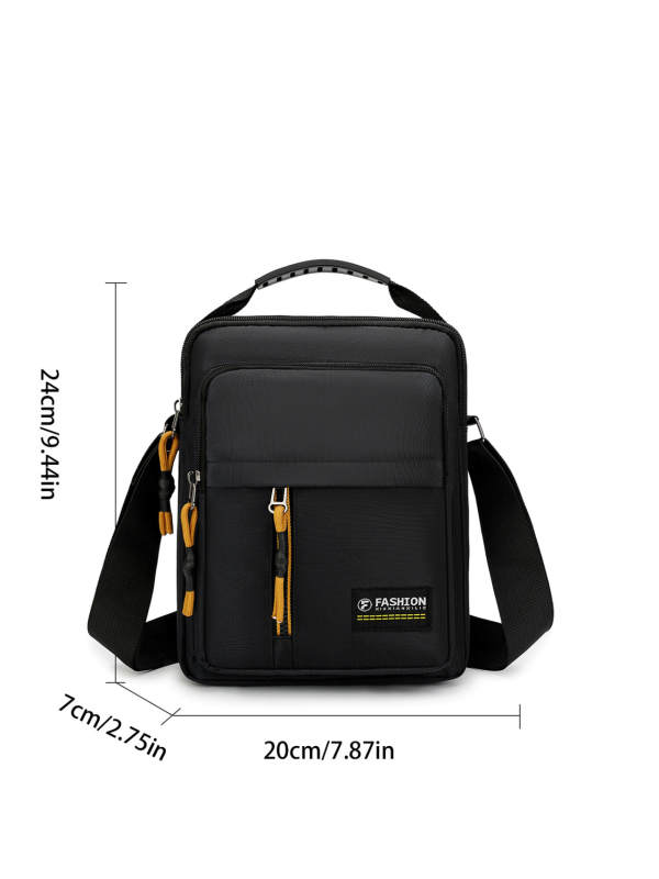 Muška crossbody torba, gradski minimalistički stil, Oxford tkanina, ultra lagana, podstava od poliestera, ljeto 2025 izdanje