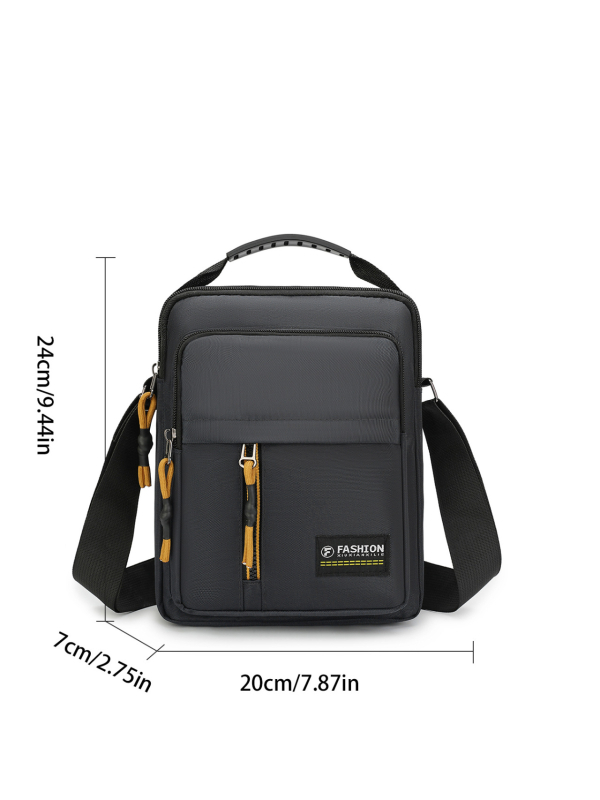 Muška crossbody torba, gradski minimalistički stil, Oxford tkanina, ultra lagana, podstava od poliestera, ljeto 2025 izdanje
