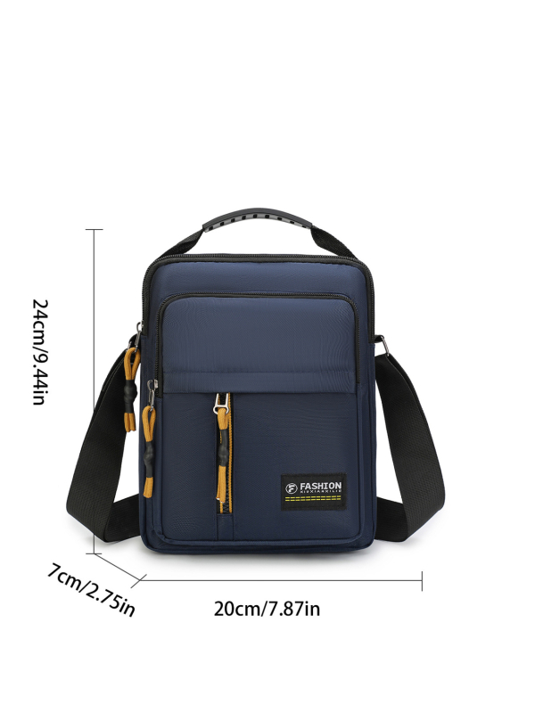 Muška crossbody torba, gradski minimalistički stil, Oxford tkanina, ultra lagana, podstava od poliestera, ljeto 2025 izdanje