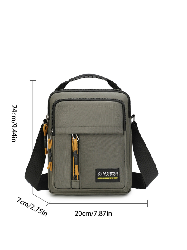 Muška crossbody torba, gradski minimalistički stil, Oxford tkanina, ultra lagana, podstava od poliestera, ljeto 2025 izdanje