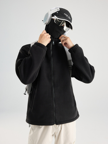 Uniszex fleece kabát, polár bélés, blokk-stílusú dizájn, poliészter anyag