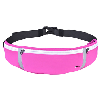 Geantă talie sport din Nylon Lycra, fermoar, unisex, stil coreean cu buzunare multiple, model YBFF-20007-3, dimensiuni 400×100 mm