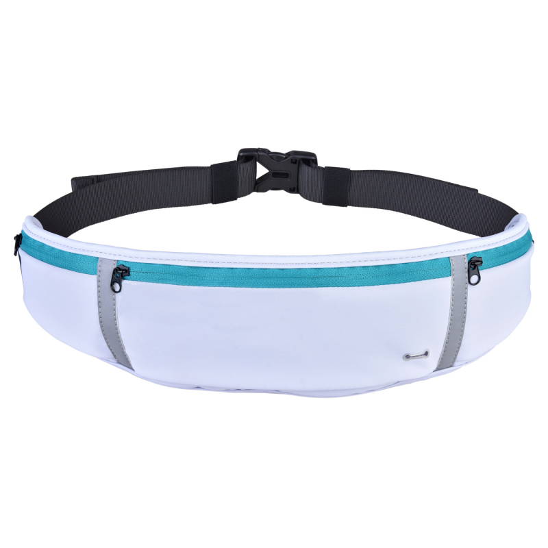 Geantă talie sport din Nylon Lycra, fermoar, unisex, stil coreean cu buzunare multiple, model YBFF-20007-3, dimensiuni 400×100 mm