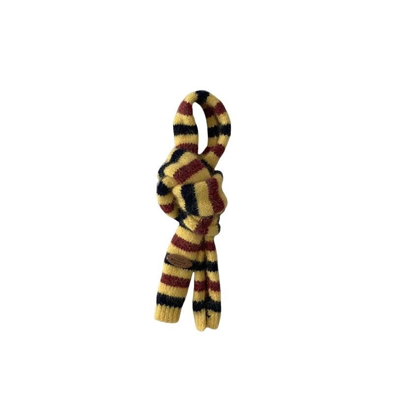 Dječji šal s prugama u color-block uzorku, warp-knit pamuk za zimsku toplinu - Also Today
