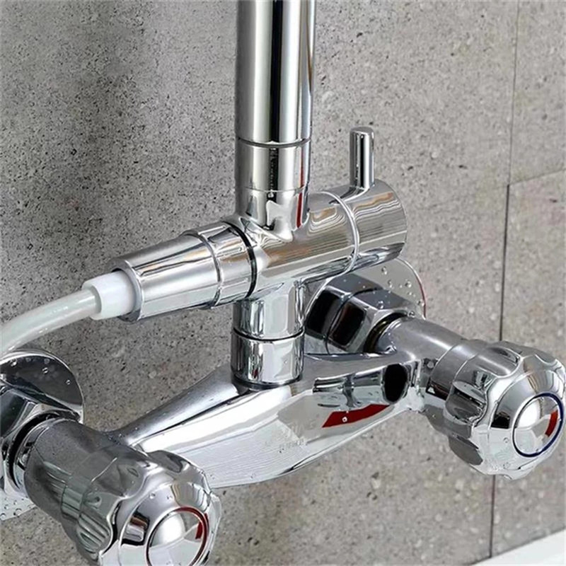 Razvodnik za tuš glavu i troputni ventil, 1–2 konektor, ABS materijal, elektroplatirani premaz, brza instalacija