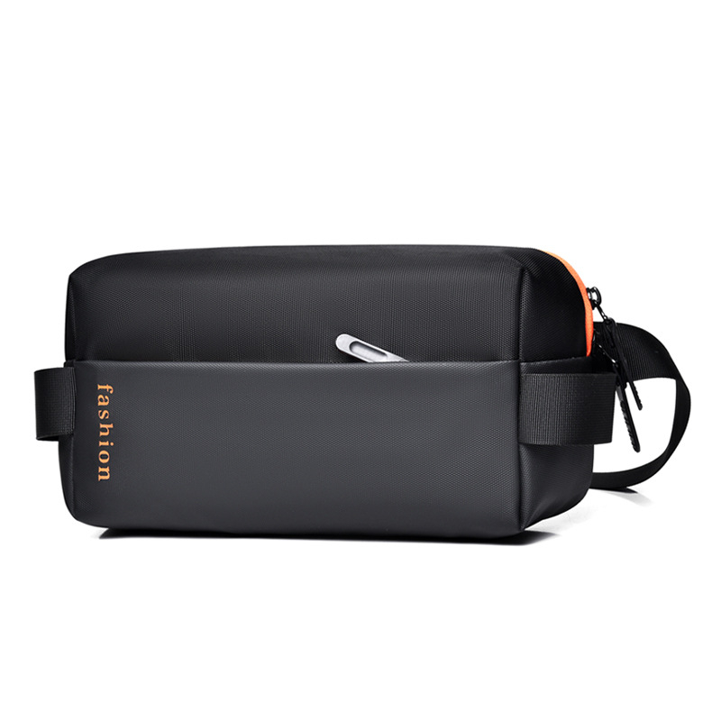 Muška prsna torba crossbody, poslovni stil, otporan materijal, poliester podstava, pogodna za poslovna putovanja