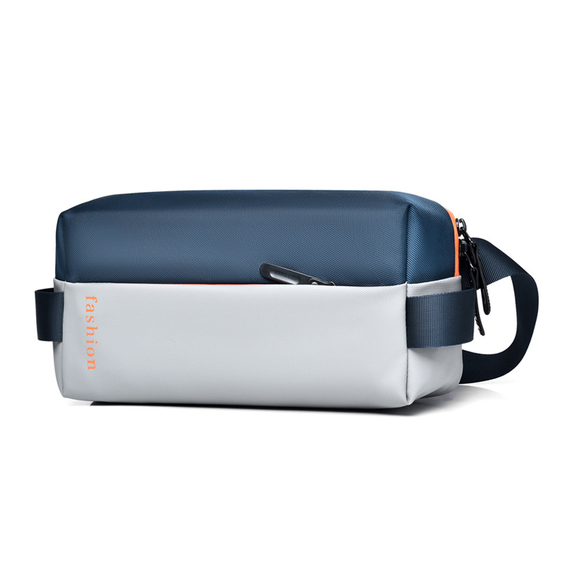 Muška prsna torba crossbody, poslovni stil, otporan materijal, poliester podstava, pogodna za poslovna putovanja