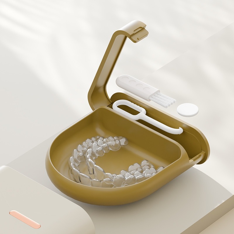 Κουτί αποθήκευσης ορθοδοντικών σιδερακιών με διαχωριστικά, φορητό ABS περίβλημα, εξαγόμενο σχέδιο για ενήλικες και παιδιά